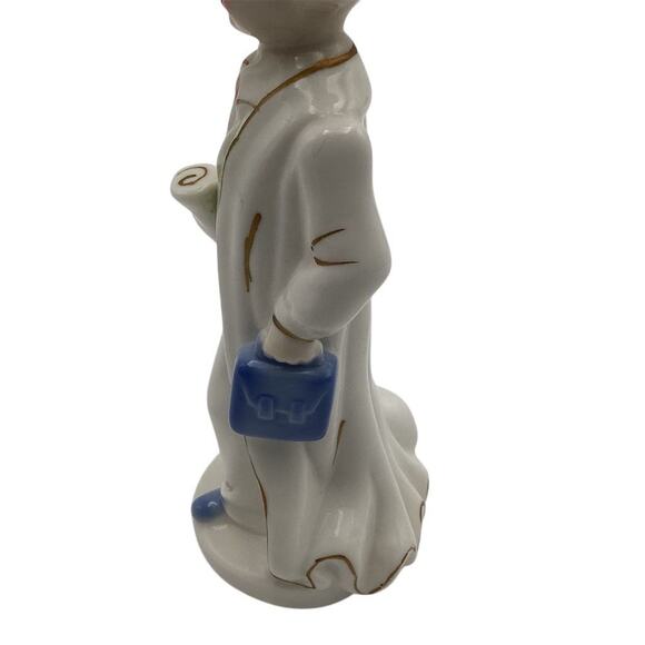 Vintage Porcelain Graduate Boy Figurine 1980s 7.75" - Picture 8 of 9